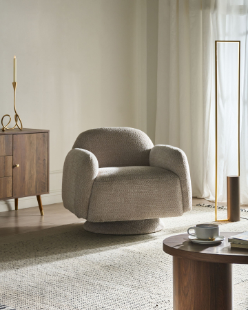 Armchairs - AAPUA Swivel Armchair Beige