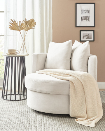 Whole Home - Swivel armchair DALBY Light Beige
