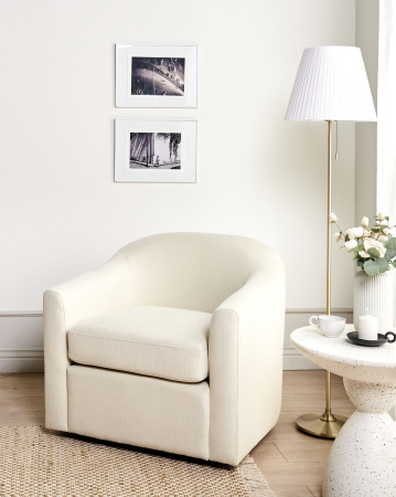 Whole Home - MAGNOR swivel armchair Light beige