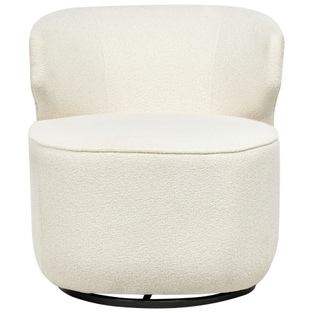 Fotoliu rotativ MOLLEBY Boucle Alb-murdar [4]