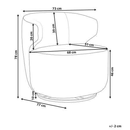 Fotoliu rotativ MOLLEBY Boucle Bej deschis [2]
