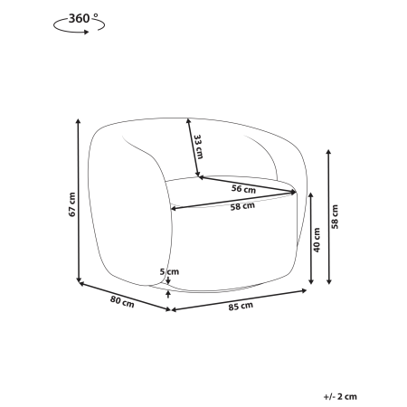 TORE swivel armchair Off-white [2]