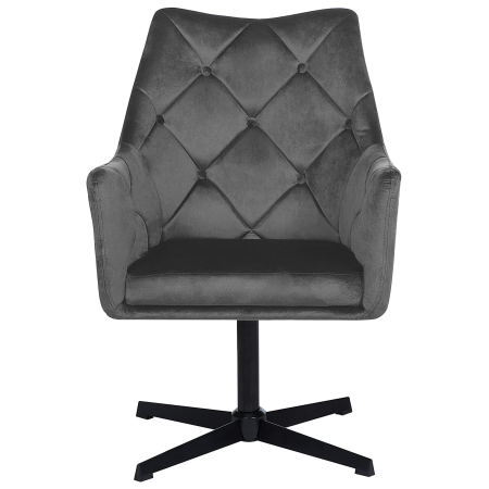 Swivel armchair VAKSALA Velvet Dark Grey [3]