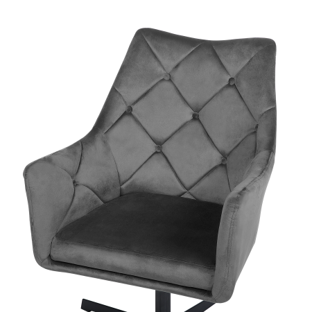 Swivel armchair VAKSALA Velvet Dark Grey [5]