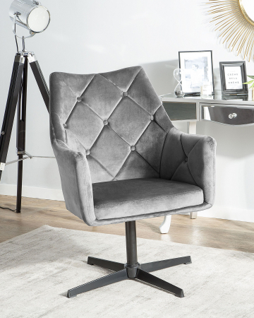 Armchairs - Swivel armchair VAKSALA Velvet Dark Grey
