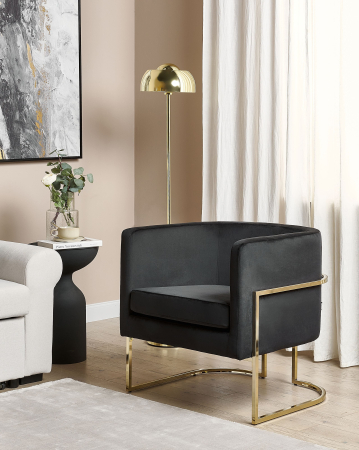 Whole Home - SIRKKA armchair Black velvet
