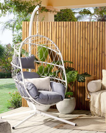 Fotoloiu suspendat - Hanging armchair with support ADRIA Metal White