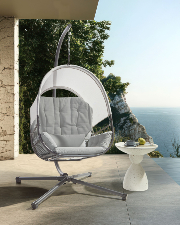Whole Home - ALVIANO suspended armchair with support Light grey
