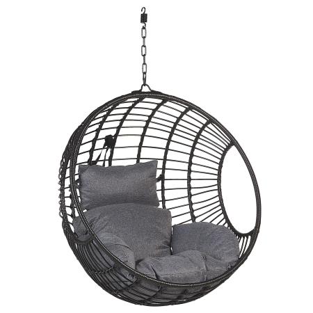 Hanging armchair with support ASPIO Synthetic rattan Black [5]