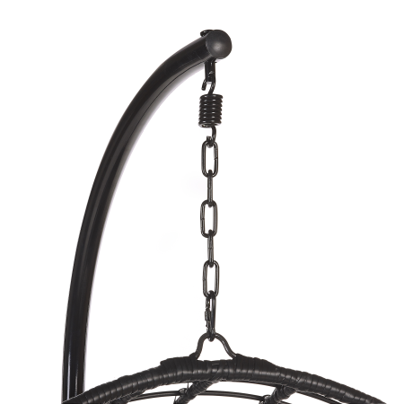 Hanging armchair with support ASPIO Synthetic rattan Black [6]