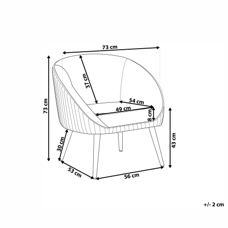 TROMSO armchair Black velvet [2]
