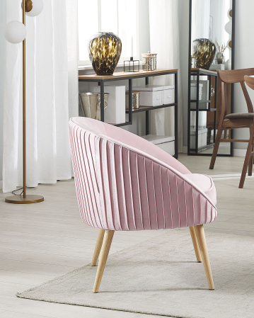 Fotoliu - TROMSO armchair Pink velvet