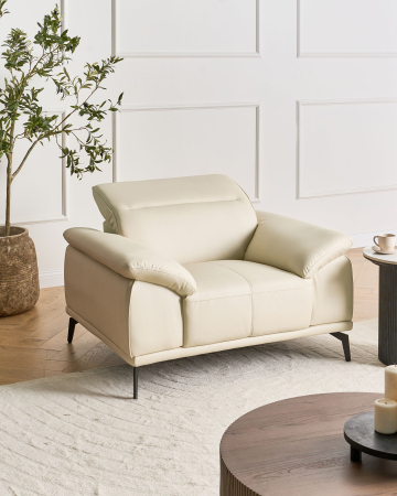 VEJEN Beige eco-leather armchair [0]