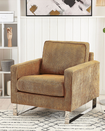 Fotoliu - VIND Armchair Light Brown Velvet