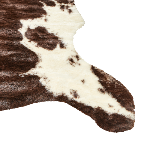 BOGONG Cowhide Faux Leather Dark Brown 150 x 200 cm [4]