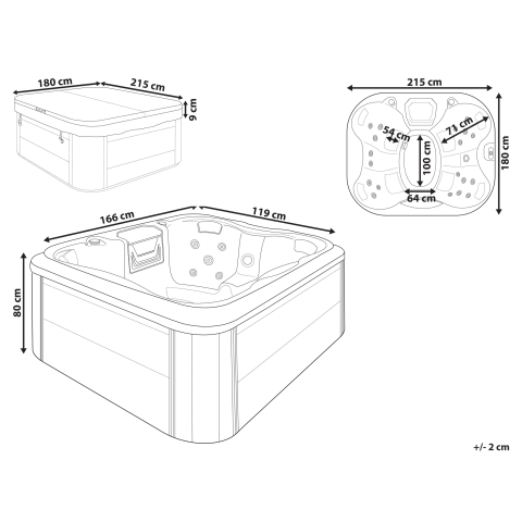 ARCELIA outdoor LED jacuzzi White [2]