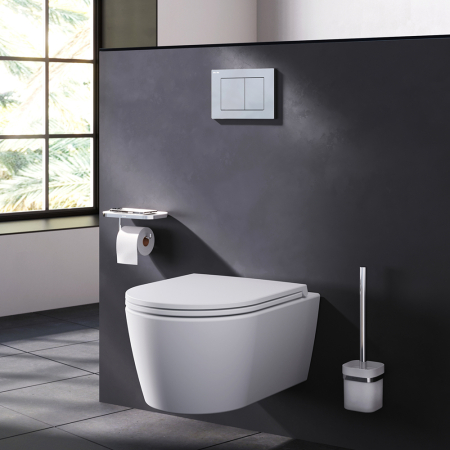 WC Sets - IIS90251.XB1701 Installation with key Pro S chrome with wall-hung toilet X-Joy S with seat