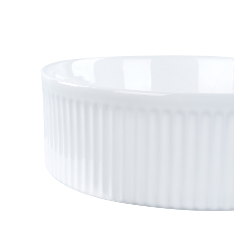 Countertop washbasin GELDO ⌀ 37 cm Ceramic White [3]