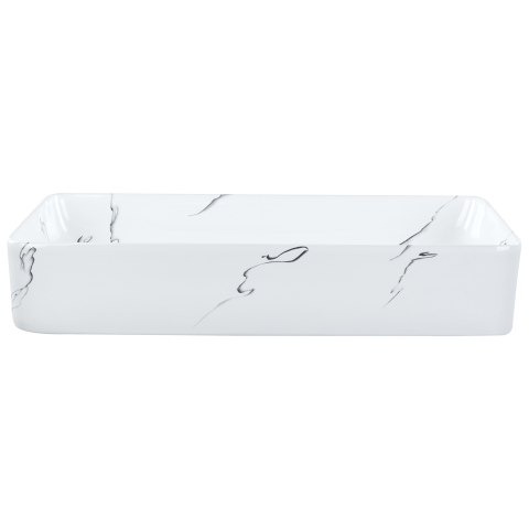 HOPI countertop washbasin 61 x 35 cm Ceramic Marble white [1]