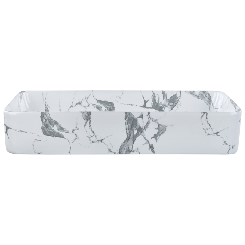 IPALA Countertop Washbasin 62 x 35 cm Ceramic White Marble [1]