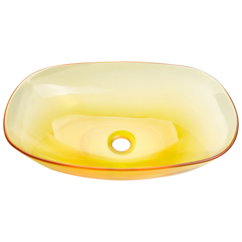 MOENGO countertop washbasin 54 x 36 cm Acrylic composite Yellow [4]