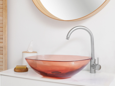 Lavoare - MOENGO countertop washbasin 54 x 36 cm Acrylic composite Light red