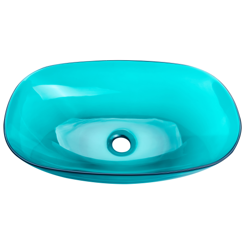 Countertop washbasin MOENGO 54 x 36 cm Acrylic composite Turquoise [4]