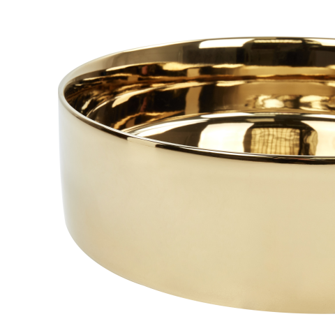Countertop washbasin TEBAR ⌀ 40 cm Ceramic Gold [3]