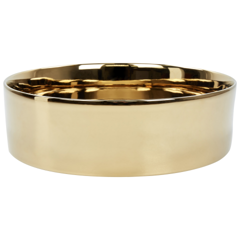 Countertop washbasin TEBAR ⌀ 40 cm Ceramic Gold [1]