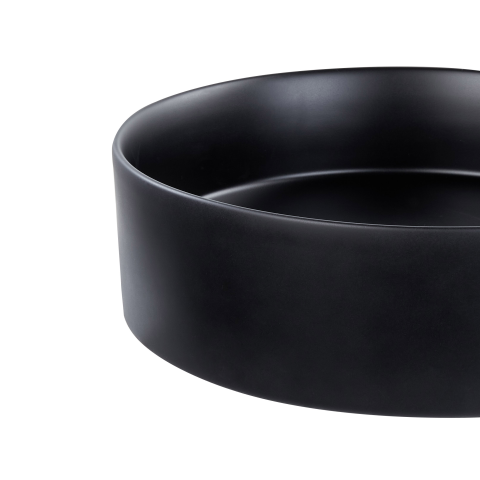 Lavoar pe blat TEBAR ⌀ 40 cm Ceramică Negru [3]