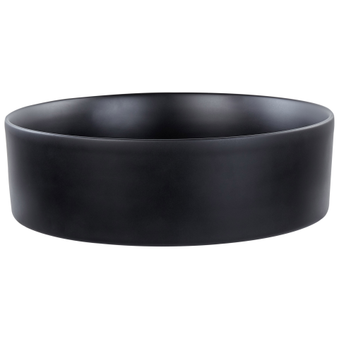 Lavoar pe blat TEBAR ⌀ 40 cm Ceramică Negru [1]