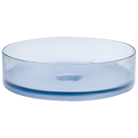 TOLOSA Countertop Washbasin ⌀ 36 cm Acrylic Composite Light Blue [3]