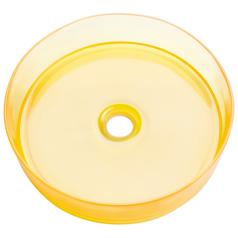 Lavoar pe blat TOLOSA ⌀ 36 cm Compozit acrilic Galben [4]