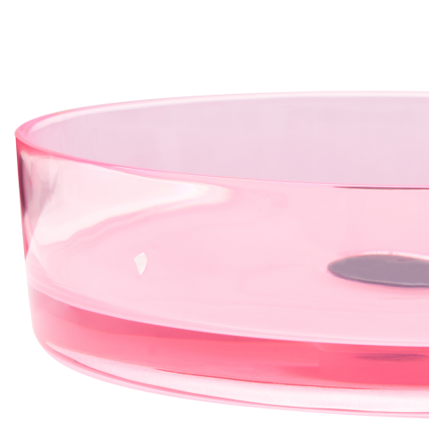 Countertop washbasin TOLOSA ⌀ 36 cm Acrylic composite Pink [5]