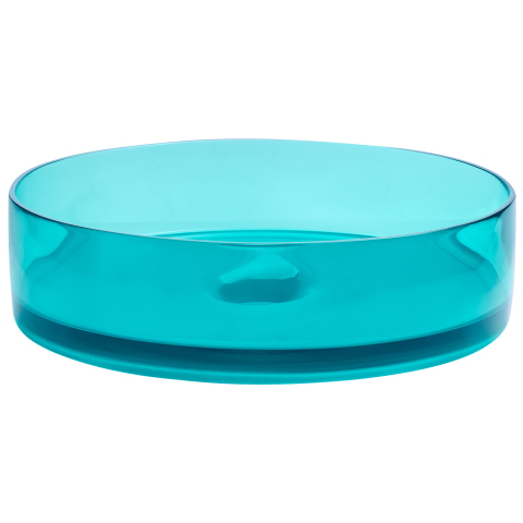 TOLOSA countertop washbasin ⌀ 36 cm Acrylic composite Turquoise [3]