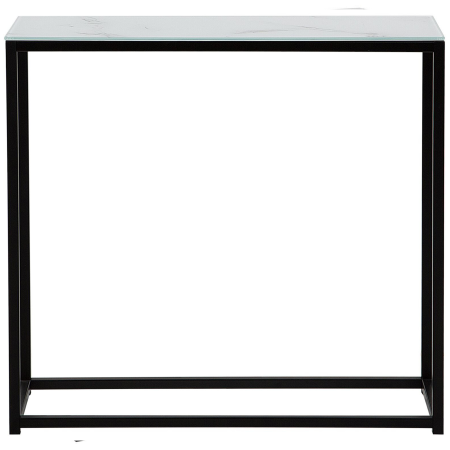 Masă consolă DELANO Sticlă securizată Marmură/Negru [3]