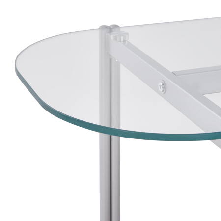 Masă consolă LOVELL Sticlă securizată Argintiu [4]