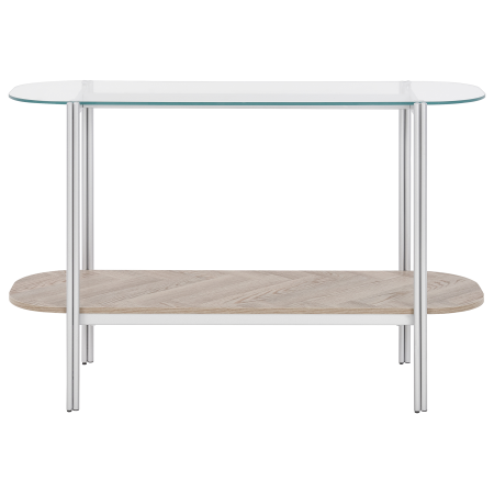 Masă consolă LOVELL Sticlă securizată Argintiu [3]