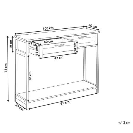 Masă consolă OPOCO Negru [2]