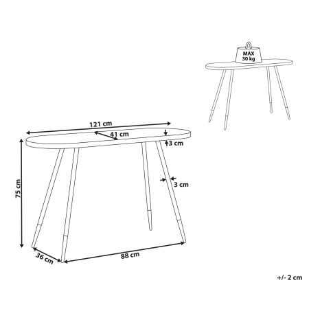 RAMONA console table Dark ash [2]