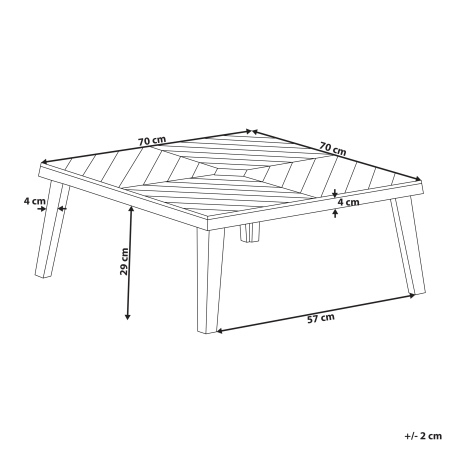 BARATTI Garden Coffee Table Acacia Wood Brown [2]