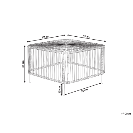 Masă de cafea pentru grădină CESENATICO Ratan Natural [2]