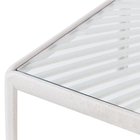 Masă de cafea pentru grădină FERRETTI Bej deschis [7]