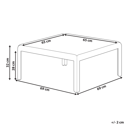 Masă de cafea pentru grădină FERRETTI Bej deschis [2]