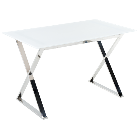 Dining table ATTICA White 120 cm 70 cm Tempered glass [1]