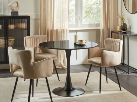 Mese - Masă de dining BOCA Negru 90 cm 90 cm