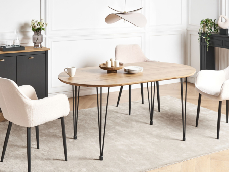 Tables - CAVELL dining table Light brown 160 cm 90 cm