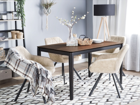 Mese - Masă de dining CEDAR Nuc închis 135 cm 80 cm