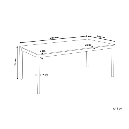 Dining table ERMELO Natural ash 200 cm 100 cm [2]