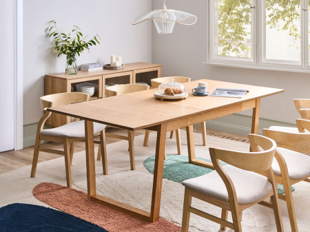 Mese - Masă de dining extensibilă CAMDEN Frasin deschis 160/200 cm 95 cm